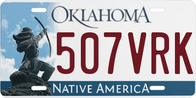 OK license plate 507VRK