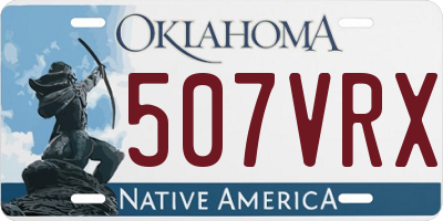 OK license plate 507VRX