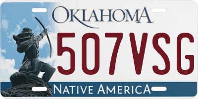 OK license plate 507VSG