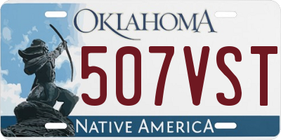 OK license plate 507VST