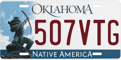 OK license plate 507VTG