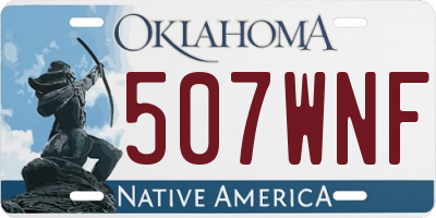 OK license plate 507WNF