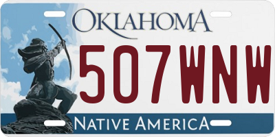 OK license plate 507WNW