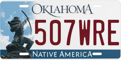 OK license plate 507WRE