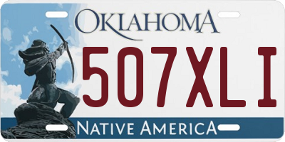 OK license plate 507XLI