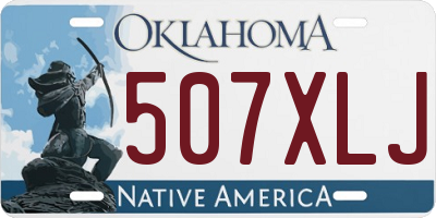 OK license plate 507XLJ