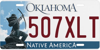 OK license plate 507XLT