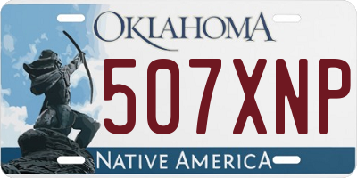 OK license plate 507XNP