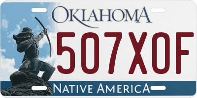 OK license plate 507XOF