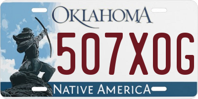 OK license plate 507XOG