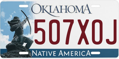OK license plate 507XOJ