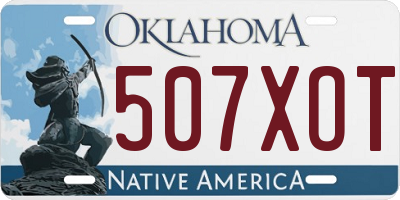 OK license plate 507XOT