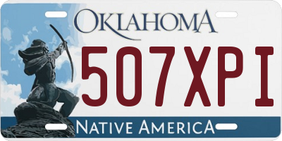 OK license plate 507XPI