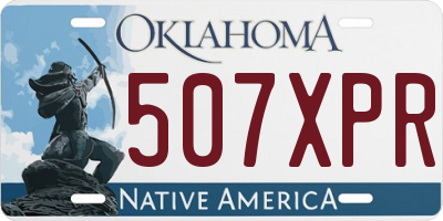 OK license plate 507XPR
