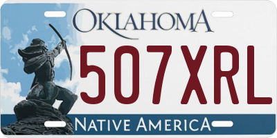 OK license plate 507XRL