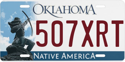 OK license plate 507XRT