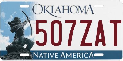 OK license plate 507ZAT