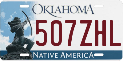 OK license plate 507ZHL