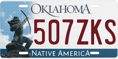 OK license plate 507ZKS