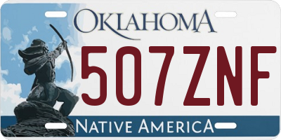 OK license plate 507ZNF