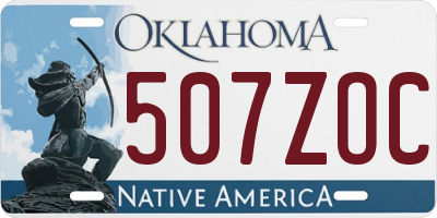 OK license plate 507ZOC