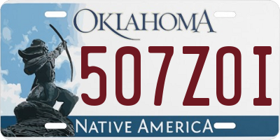 OK license plate 507ZOI