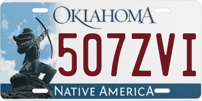 OK license plate 507ZVI