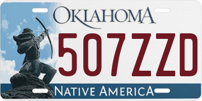 OK license plate 507ZZD