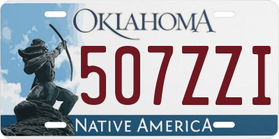 OK license plate 507ZZI