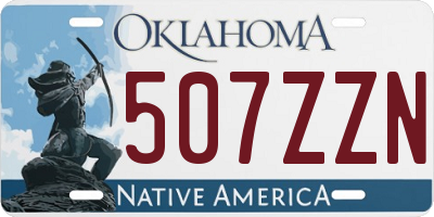 OK license plate 507ZZN