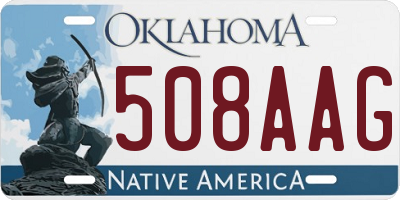 OK license plate 508AAG