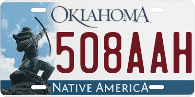 OK license plate 508AAH