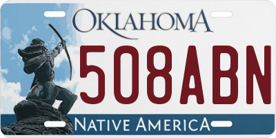 OK license plate 508ABN