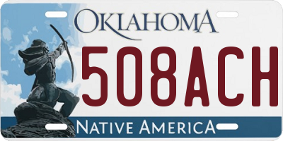 OK license plate 508ACH