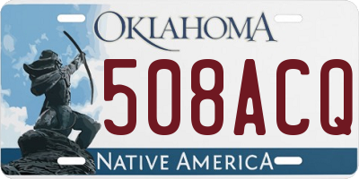 OK license plate 508ACQ