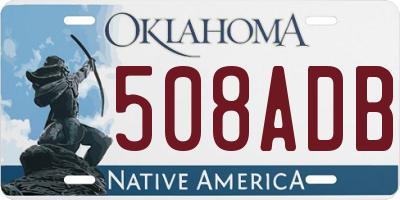 OK license plate 508ADB