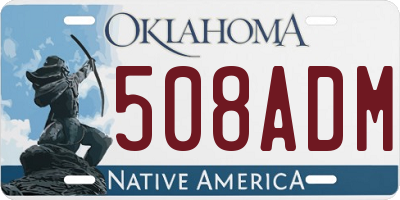 OK license plate 508ADM