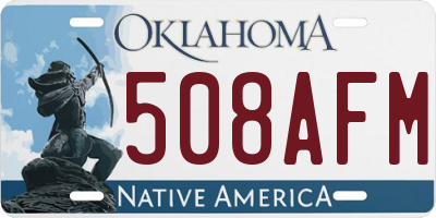 OK license plate 508AFM