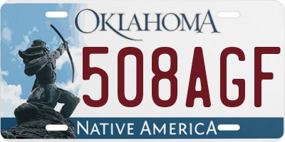 OK license plate 508AGF