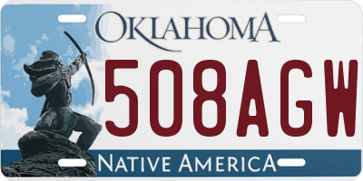 OK license plate 508AGW