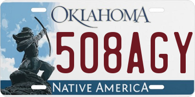 OK license plate 508AGY