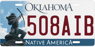 OK license plate 508AIB