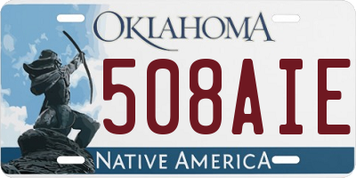 OK license plate 508AIE