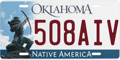 OK license plate 508AIV