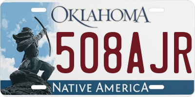 OK license plate 508AJR