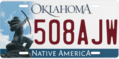 OK license plate 508AJW