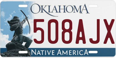 OK license plate 508AJX