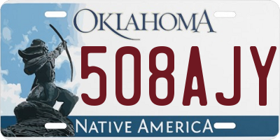 OK license plate 508AJY