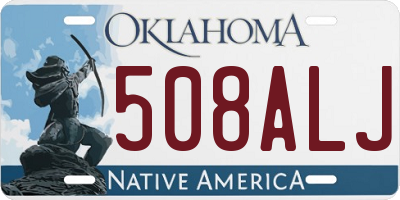OK license plate 508ALJ