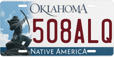 OK license plate 508ALQ